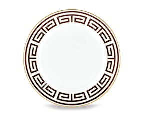 Piatto piano Labirinto Ebano porcellana Richard Ginori
