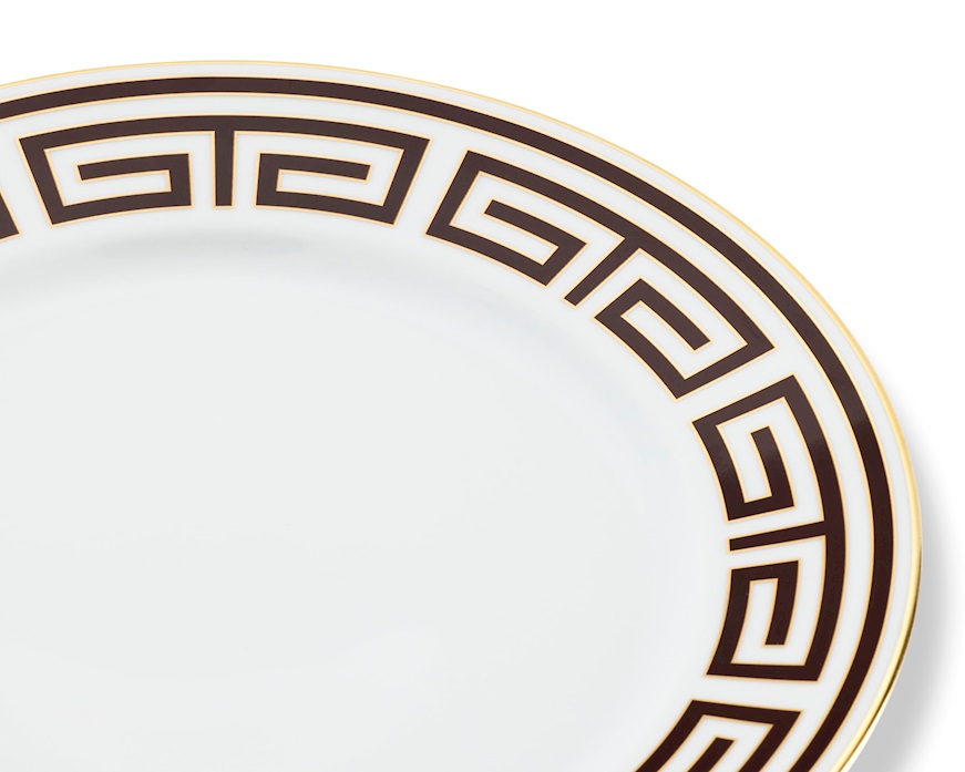 Piatto piano Labirinto Ebano porcellana Richard Ginori