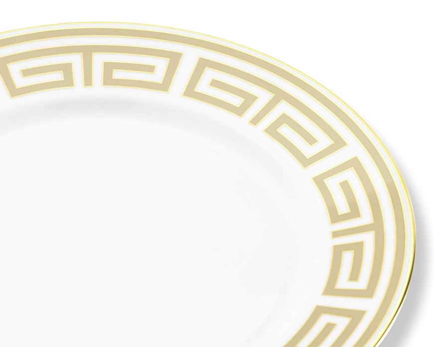 Piatto piano Labirinto Cachemire porcellana Richard Ginori