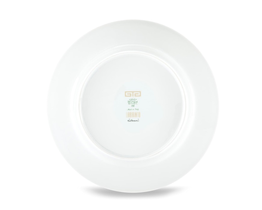 Piatto piano Labirinto Cachemire porcellana Richard Ginori