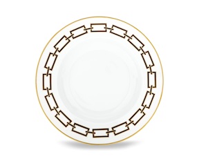 Piatto fondo Catene Ebano porcellana Richard Ginori