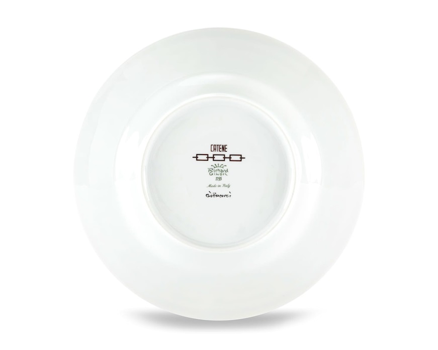 Piatto fondo Catene Ebano porcellana Richard Ginori