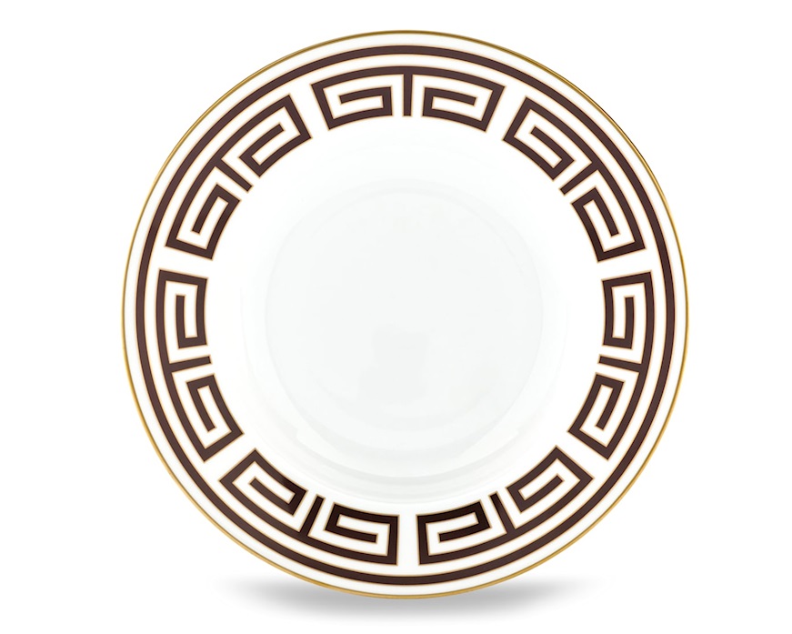 Piatto fondo Labirinto Ebano porcellana Richard Ginori