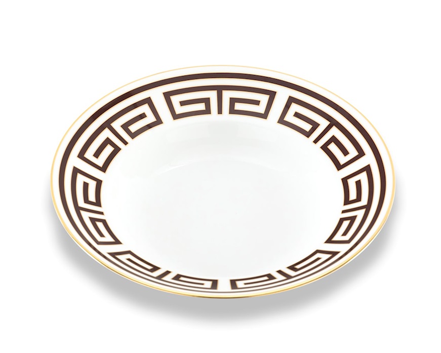 Piatto fondo Labirinto Ebano porcellana Richard Ginori