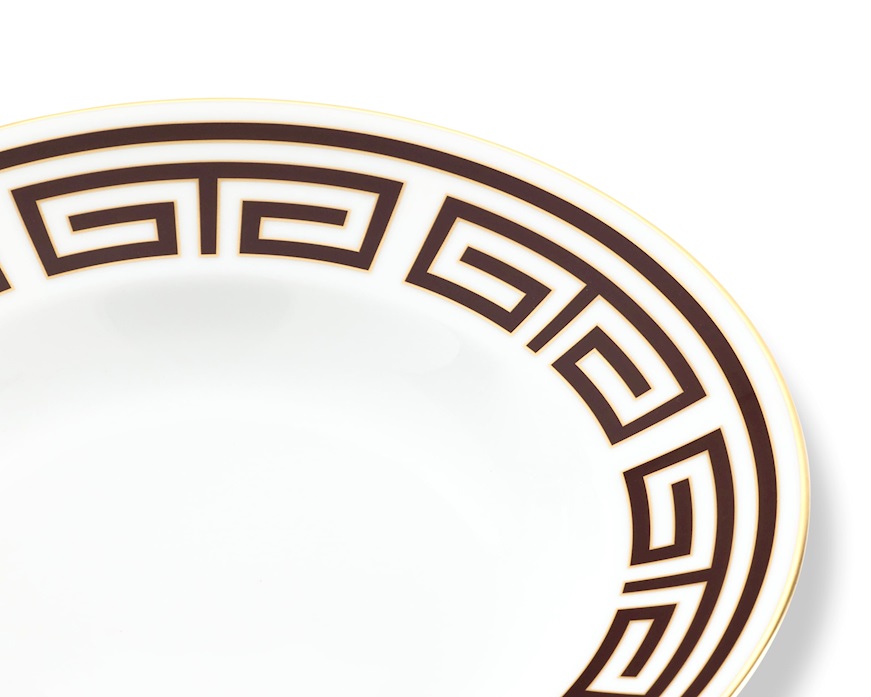 Piatto fondo Labirinto Ebano porcellana Richard Ginori