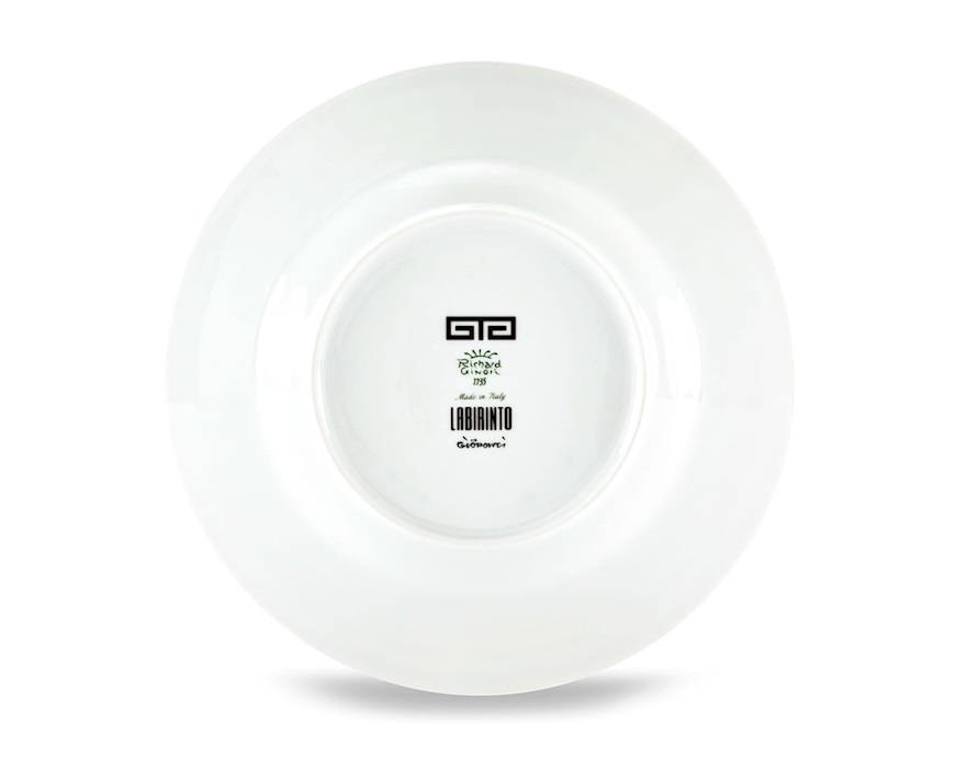 Piatto fondo Labirinto Ebano porcellana Richard Ginori