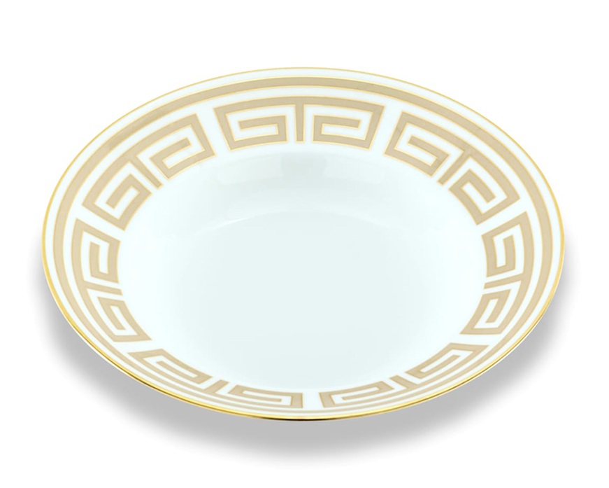 Piatto fondo Labirinto Cachemire porcellana Richard Ginori