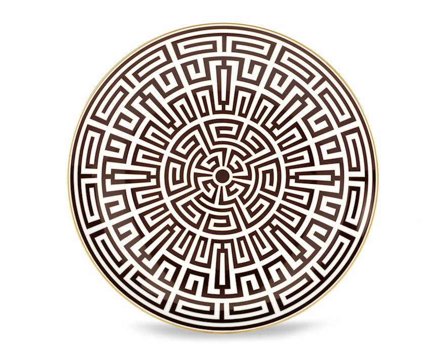 Centrotavola Labirinto Ebano porcellana Richard Ginori