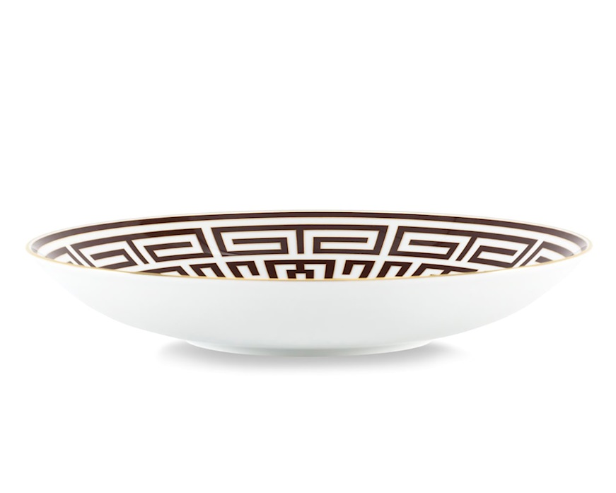 Piatto centrotavola Labirinto Ebano porcellana Richard Ginori