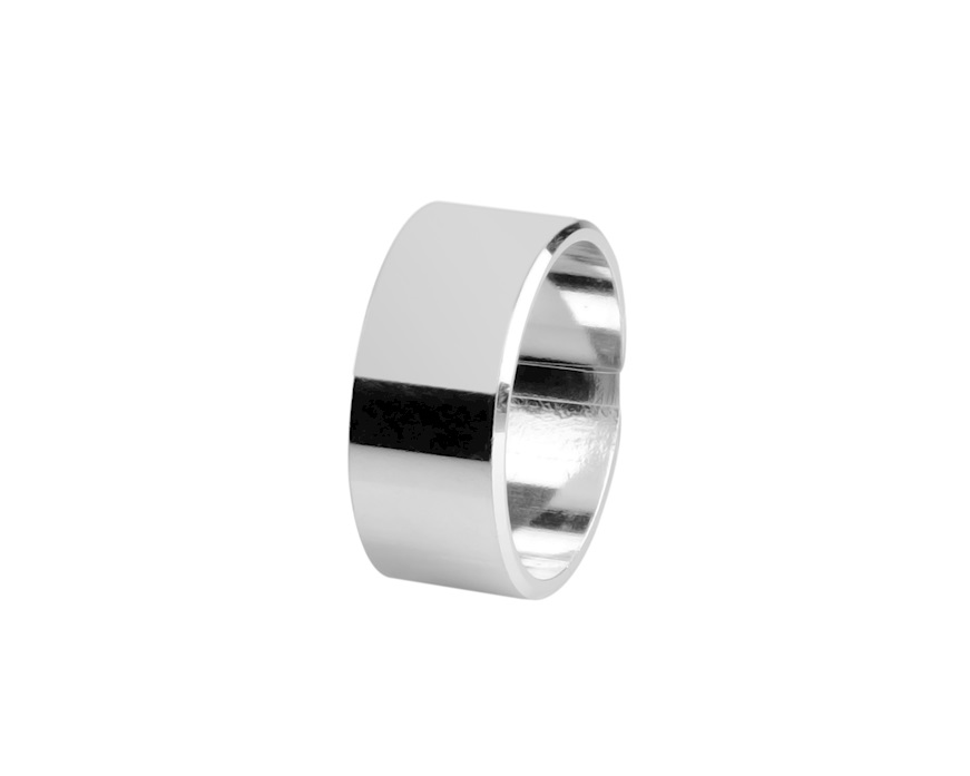 Ring silver with shiny band Selezione Zanolli