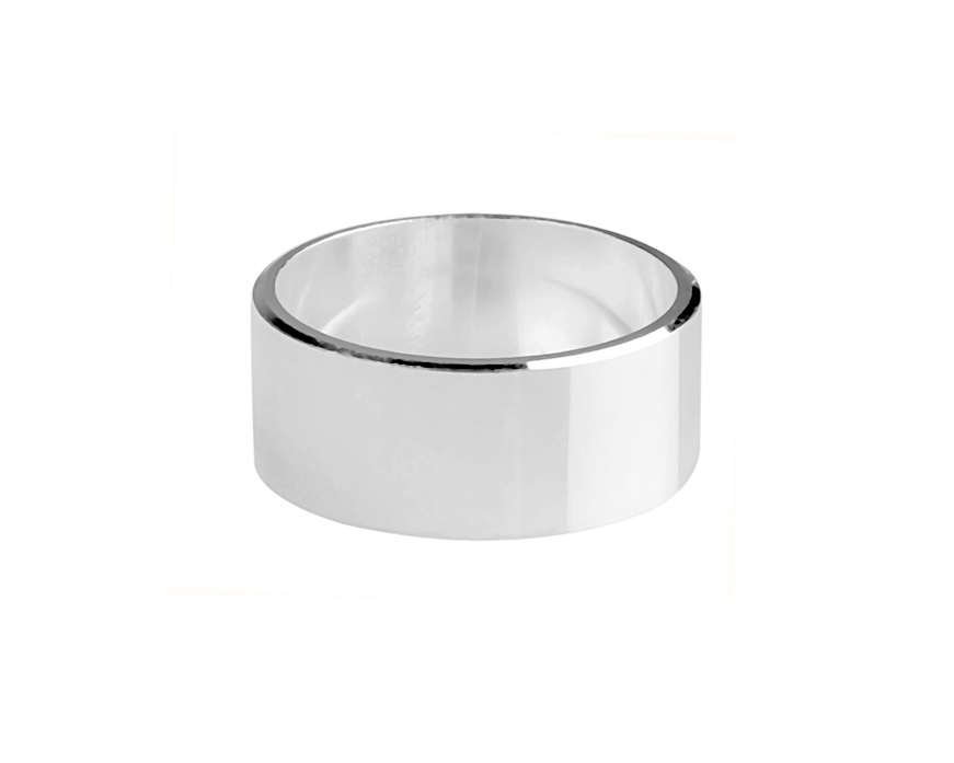 Ring silver with shiny band Selezione Zanolli