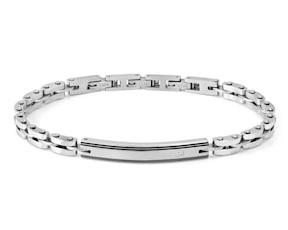 Bracciale Strong Diamond acciaio con piastrina e diamante naturale Nomination