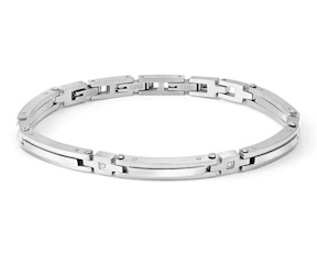 Bracciale Strong Diamond acciaio con 4 diamanti naturali Nomination