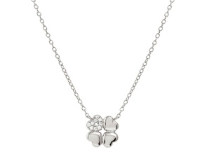 Necklace Petit Sparkle silver four-leaf clover Nomination