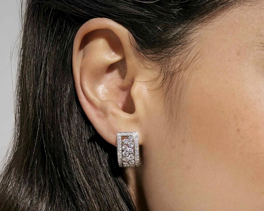 Earrings Life Bouquet silver with zircons Nomination