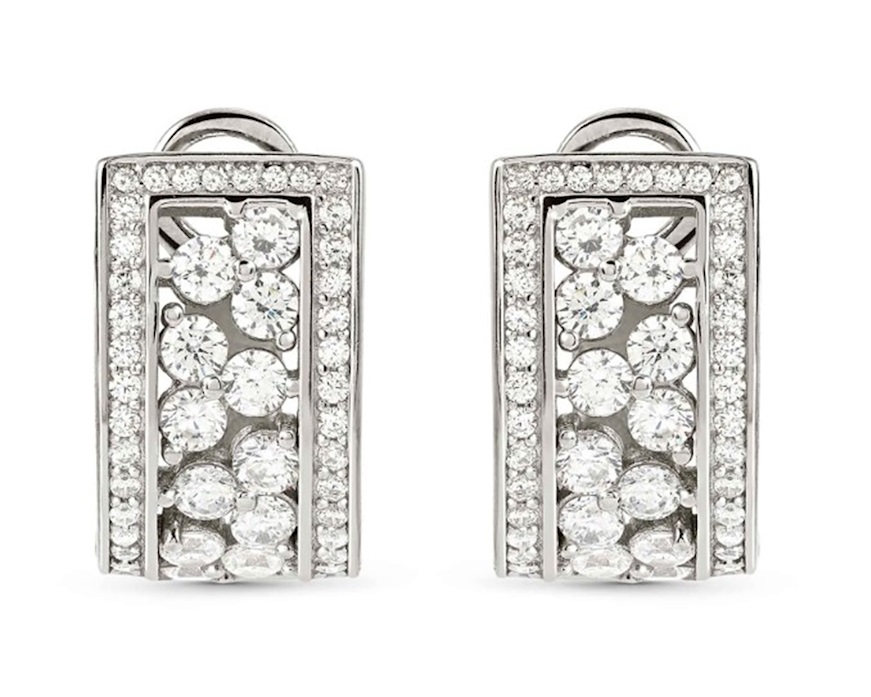 Orecchini a scattino Life Bouquet argento con pietre cubic zirconia Nomination