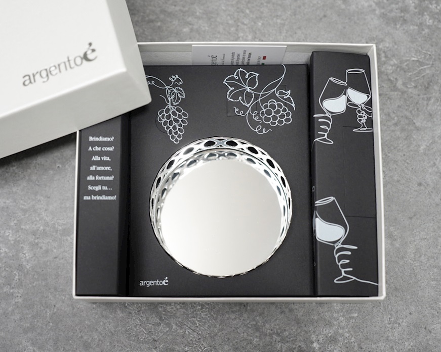 Sottobottiglia Cerchi argento trilaminato Selezione Zanolli