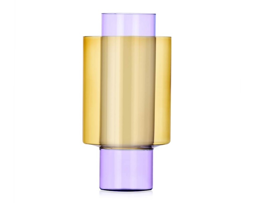 Vaso grande C Boreale lilla-giallo Ichendorf