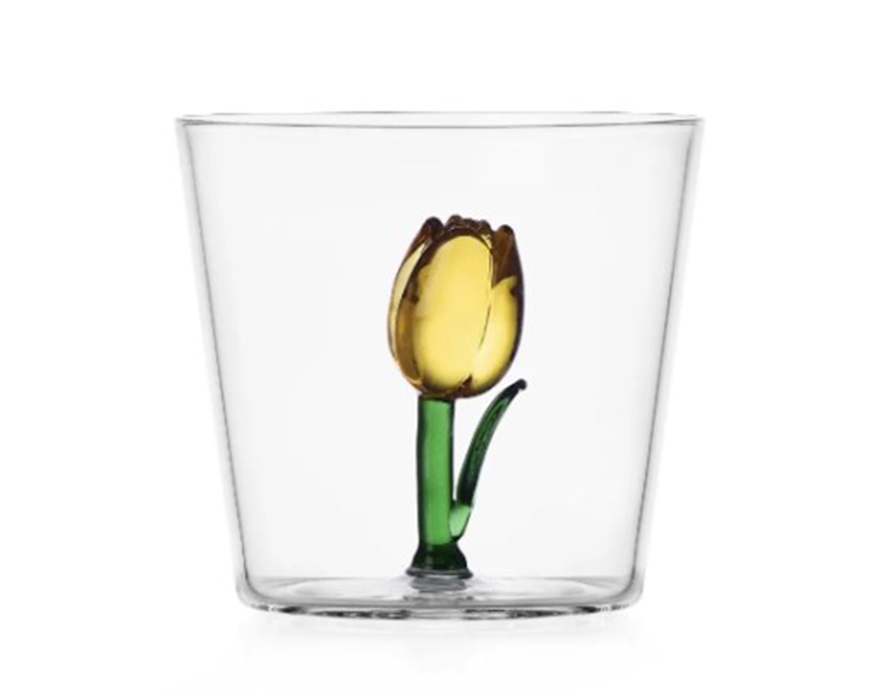 Bicchiere tumbler Botanica Tulipano giallo Ichendorf