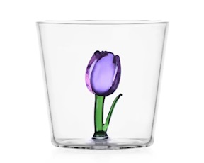 Bicchiere tumbler Botanica Tulipano lilla Ichendorf