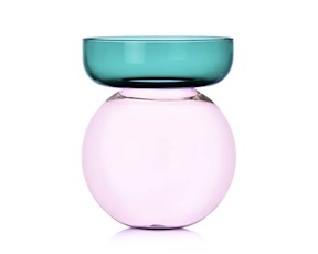Vaso sferico piccolo Aura petrolio-rosa Ichendorf