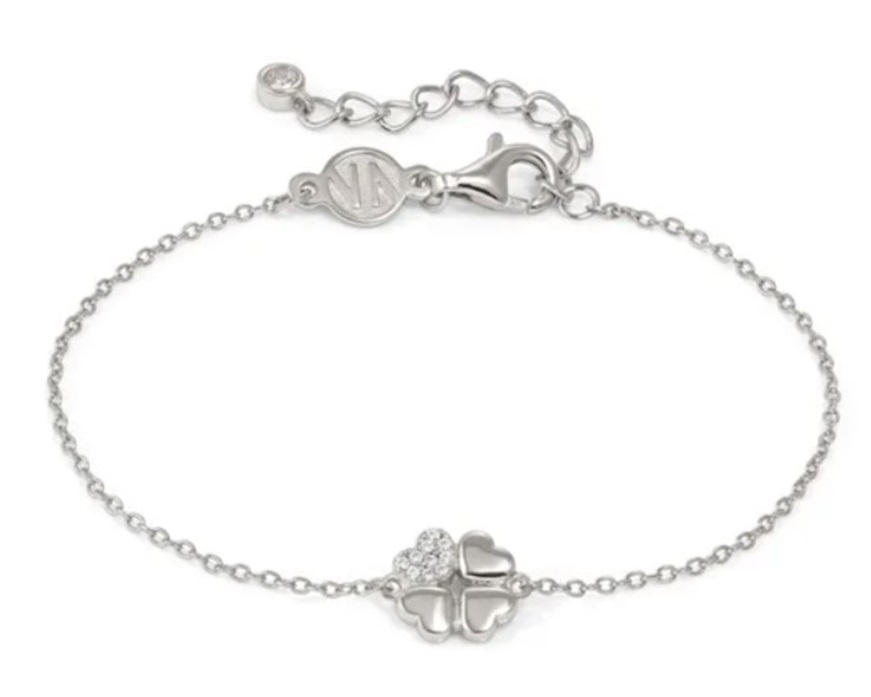 Bracelet Petit Sparkle silver four-leaf clover Nomination
