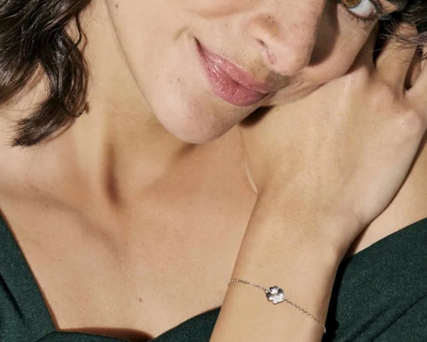 Bracelet Petit Sparkle silver four-leaf clover Nomination