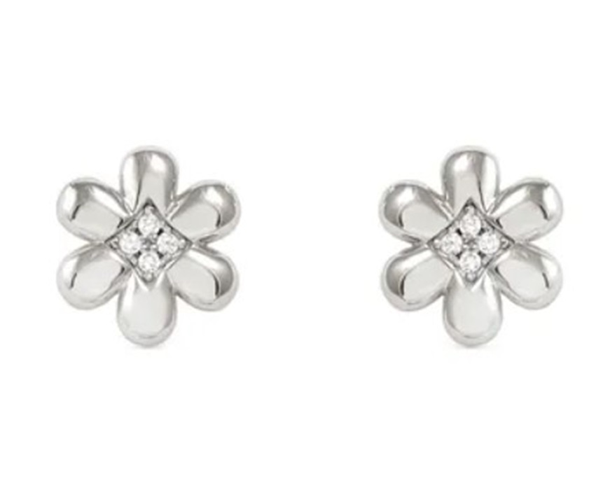 Earrings Petit Sparkle silver flower Nomination