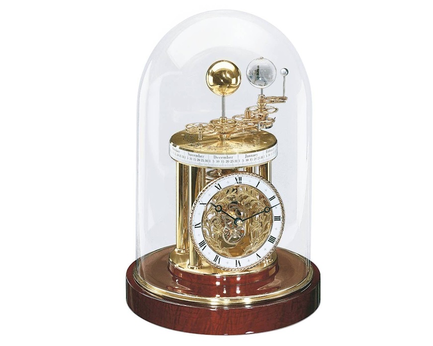 Table clock Astrolabium mahogany Hermle
