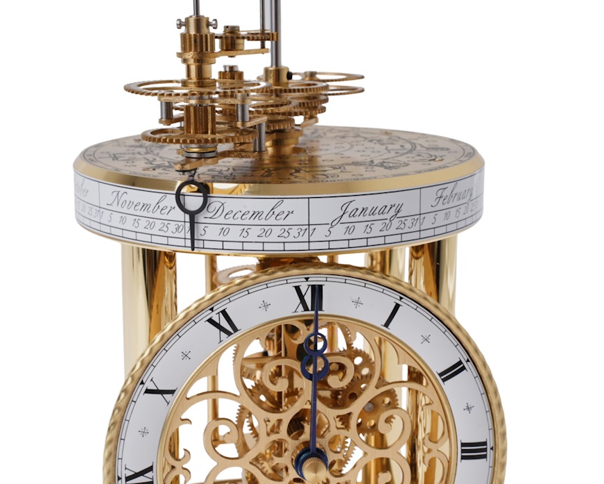 Table clock Astrolabium mahogany Hermle