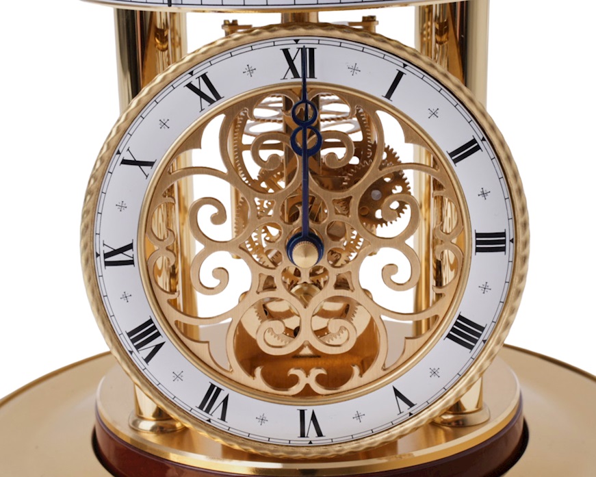 Table clock Astrolabium mahogany Hermle