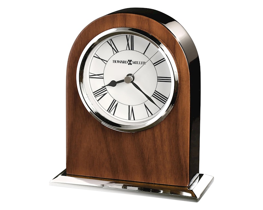 Orologio da tavolo Howard Miller Palermo in legno e ottone Selezione Zanolli