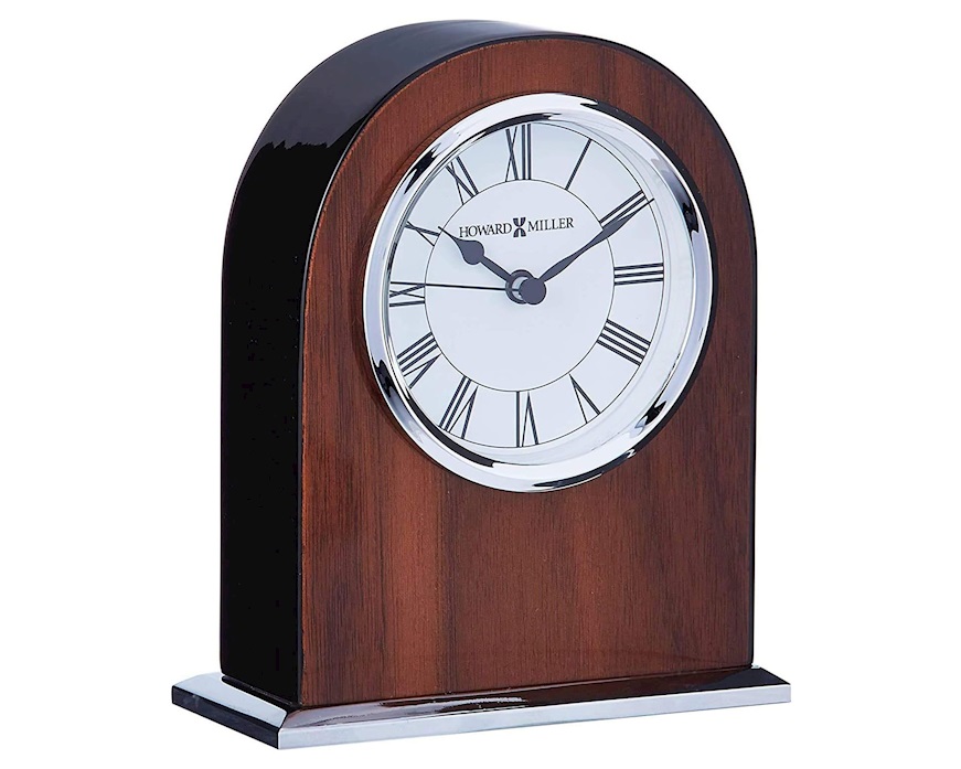 Orologio da tavolo Howard Miller Palermo in legno e ottone Selezione Zanolli