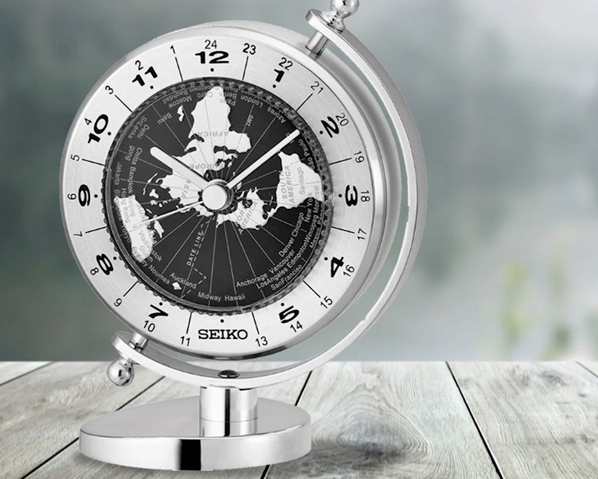 Orologio da tavolo Seiko Discoverer in ottone palladiato Selezione Zanolli