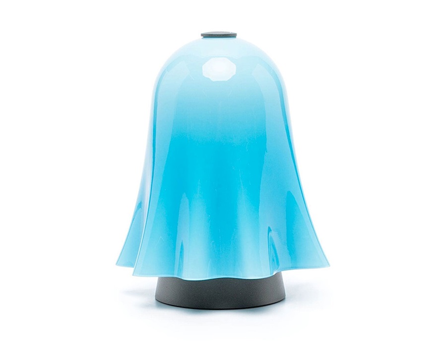 Table lamp Fantasmino Murano glass aquamare Venini
