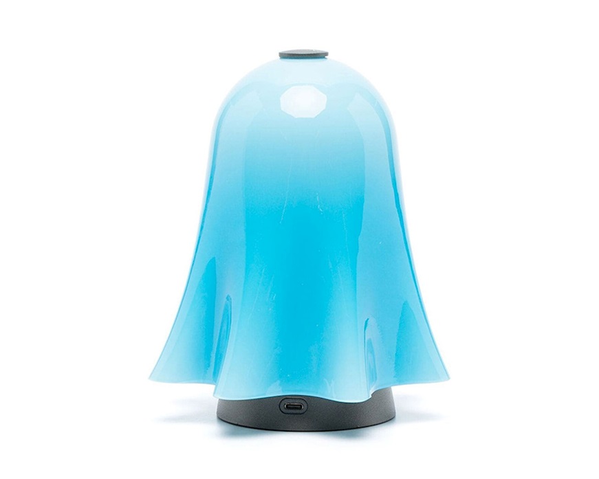 Table lamp Fantasmino Murano glass aquamare Venini