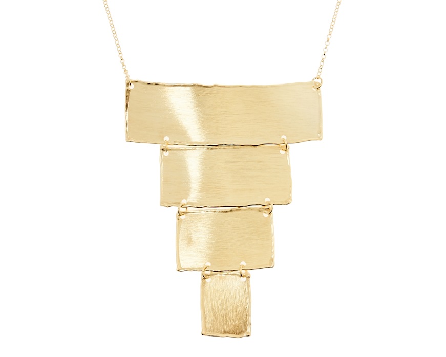 Collana argento dorato con rettangoli Selezione Zanolli
