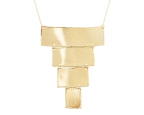 Collana argento dorato con rettangoli