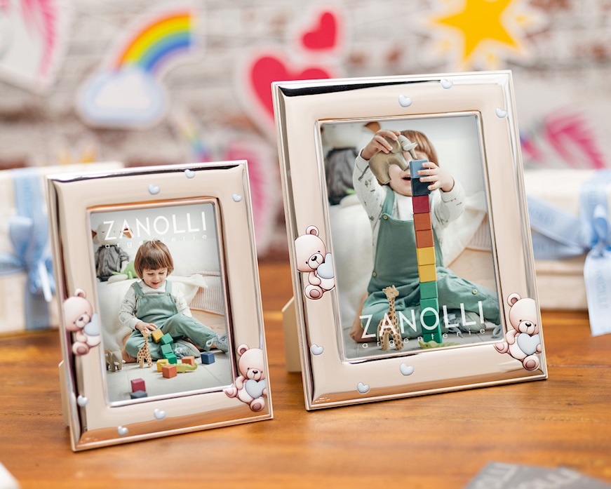 Picture frame Orsetti Cuori blue Selezione Zanolli