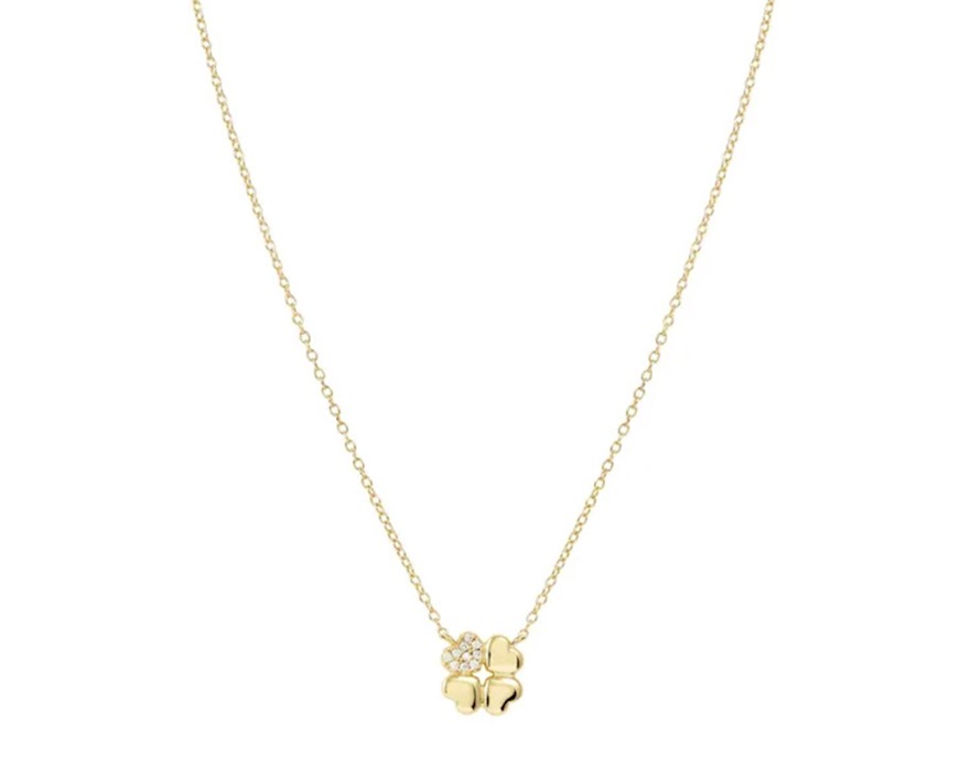 Necklace Petit Sparkle silver four-leaf clover Nomination