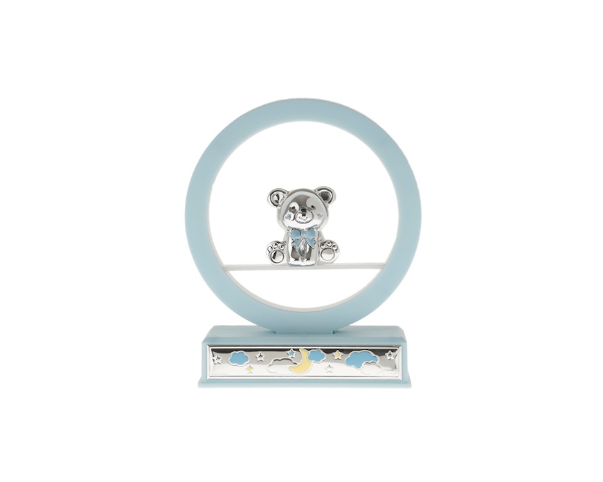 Music box Teddy Bear pvd Silver blue Selezione Zanolli