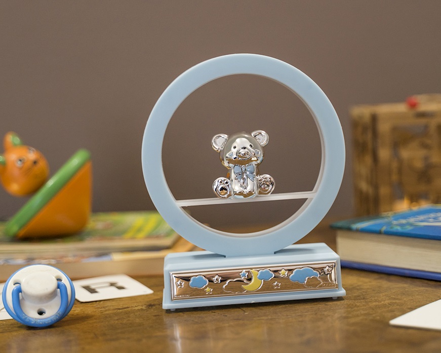 Music box Teddy Bear pvd Silver blue Selezione Zanolli