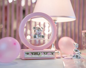 Music box Teddy Bear pvd Silver pink Selezione Zanolli