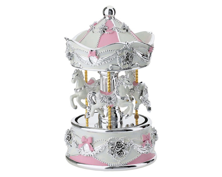 Carillon Giostra dei Cavalli rosa Selezione Zanolli
