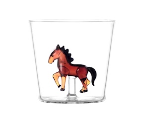 Tumbler Glass Animal Farm Horse Ichendorf