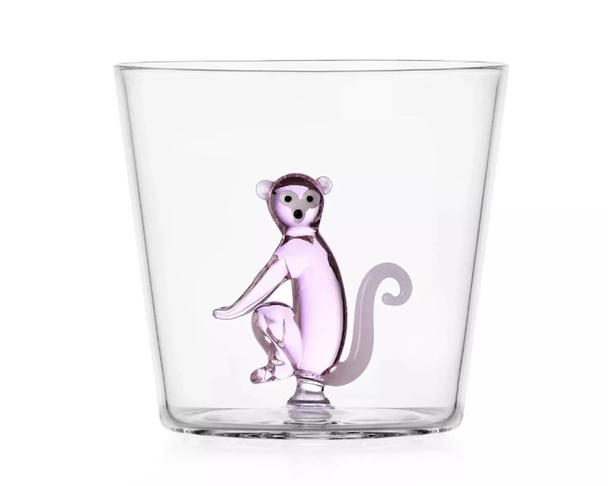 Tumbler Glass Savannah Pink monkey Ichendorf