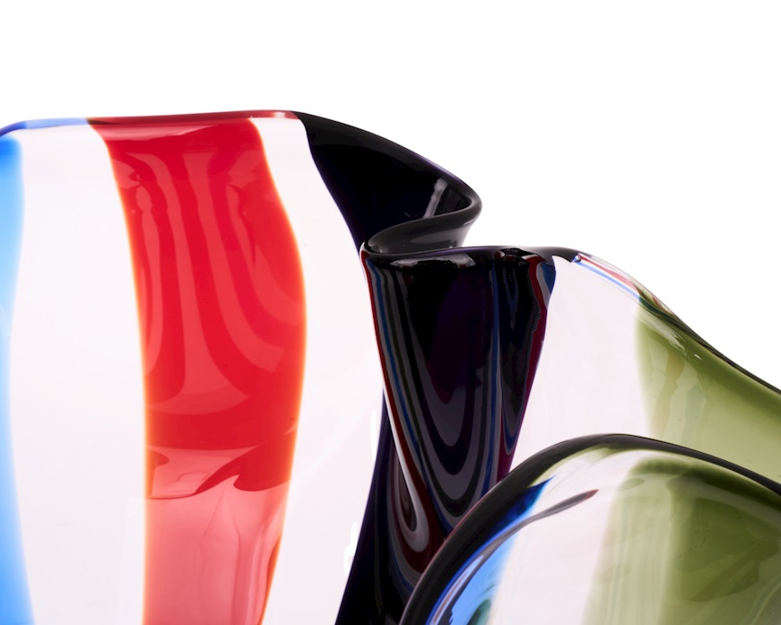 Vaso Kukinto vetro di Murano Venini