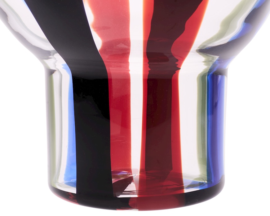 Vaso Kukinto vetro di Murano Venini