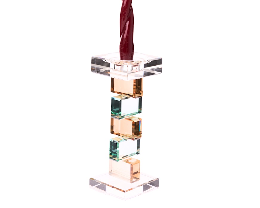 Candeliere cristallo colorato grande Selezione Zanolli