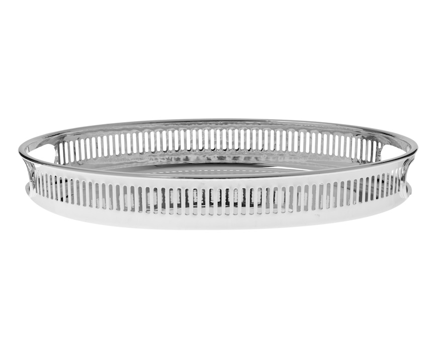 Cestino pane ovale argento trilaminato a galleria Selezione Zanolli